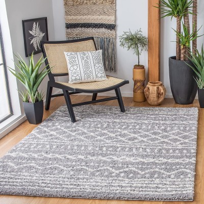 RM Handloom Grey Polyester Carpet(9 ft,  X 6 ft, Rectangle)