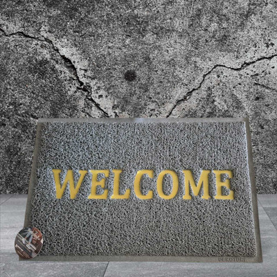 PMRSENTERPRISES Grey Rubber Carpet(40 cm,  X 60 cm, Rectangle)