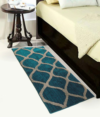 Woolpik Light Green Polyester Carpet(2 cm,  X 9 cm, Rectangle)
