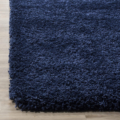 Acarpet Blue Polyester Carpet(6 ft,  X 8 ft, Rectangle)