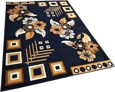 SanayaCarpet 180 cm  X 240 cm Acrylic Carpet(Rectangle, Light Blue)