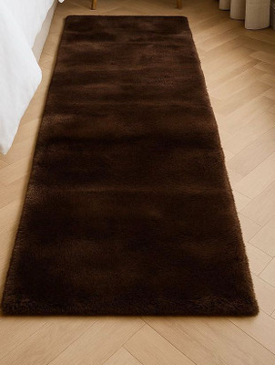 Adorn Brown Polyester Runner(152 cm,  X 355 cm, Rectangle)