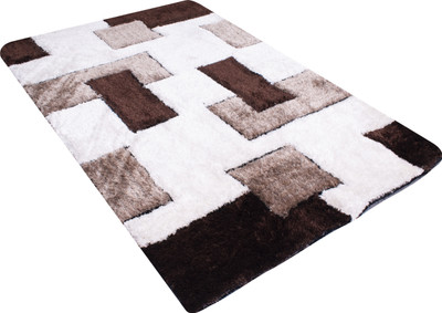 Woolpik Brown Polyester Carpet(5 cm,  X 7 cm, Rectangle)