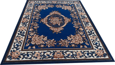 Shag Weaving Blue Polypropylene Carpet(6 ft,  X 8 ft, Rectangle)