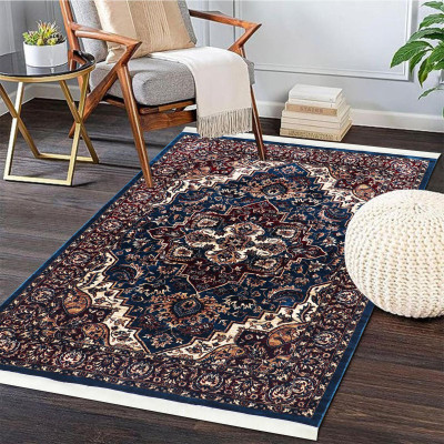 MODEFE Blue, Brown Nylon Carpet(152 cm,  X 213 cm, Rectangle)