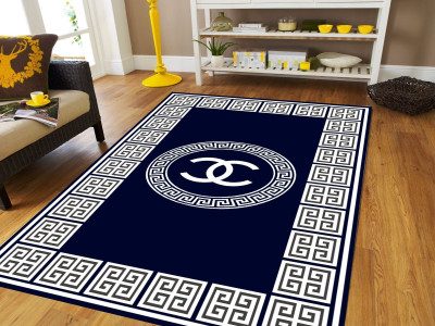 BLINKSYMART Dark Blue Velvet Carpet(152.4 cm,  X 213.36 cm, Rectangle)
