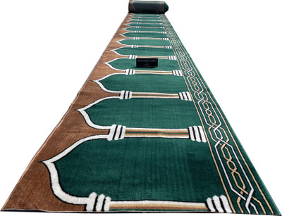 Shag Weaving Carpet 120 cm  X 900 cm Acrylic Carpet(Rectangle, Green)
