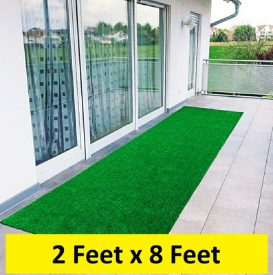 COMFY HOME Artificial Grass Door Mat(Green, Free)