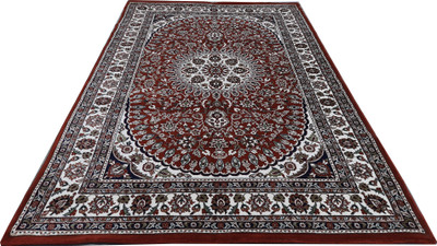 ATM Orange Silk Carpet(4 ft,  X 6 ft, Rectangle)