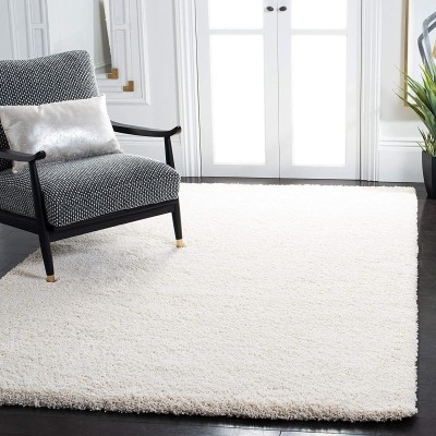 AyanCarpets White Polyester Carpet(150 cm,  X 210 cm, Rectangle)