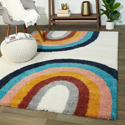 AYAT FATIMA CARPET Multicolor Polyester Carpet(120 cm,  X 180 cm, Rectangle)