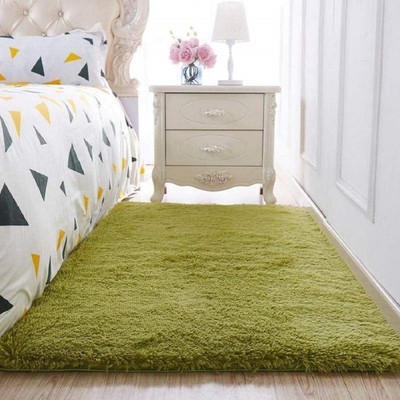 KAYNAT CARPET Green Polyester Carpet(150 cm,  X 210 cm, Rectangle)