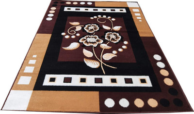 Acarpet Brown Acrylic Carpet(5 cm,  X 7 cm, Rectangle)