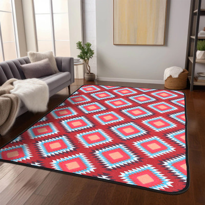AAZEEM 68 cm  X 91 cm Polyester Carpet(Rectangle, Red)