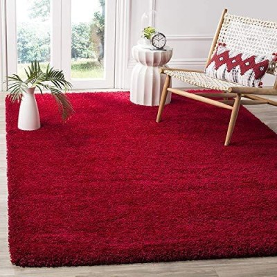 RidaCarpet Maroon Polyester Carpet(122 cm,  X 183 cm, Rectangle)