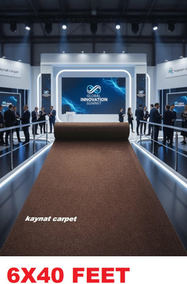 RNCARPET 180 cm  X 1200 cm Nylon Carpet(Rectangle, Brown)