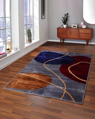 GRHAMOY Multicolor Polyester Carpet(180 cm,  X 270 cm, Rectangle)