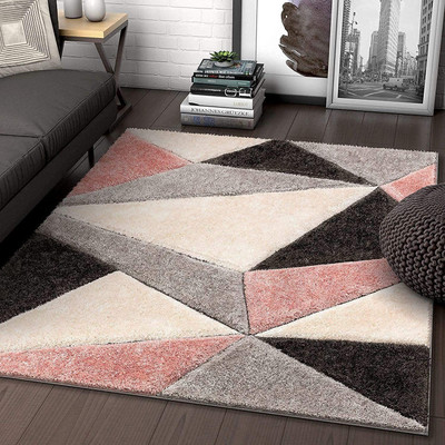 AYAT FATIMA CARPET Multicolor Polyester Carpet(3 cm,  X 5 cm, Rectangle)