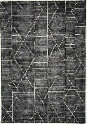 ATCOFINDIA Black Wool Area Rug(5 ft,  X 8 ft, Rectangle)