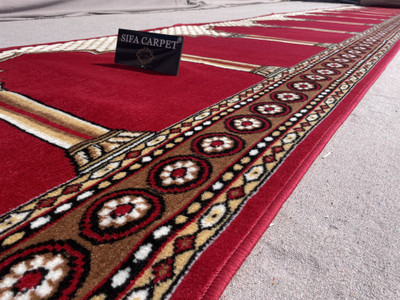 HR CARPET Red Acrylic Carpet(120 cm,  X 1200 cm, Rectangle)