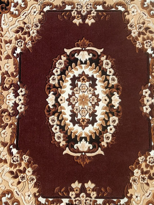 AfCarpets Brown Acrylic, Polypropylene Carpet(5 cm,  X 7 cm, Rectangle)