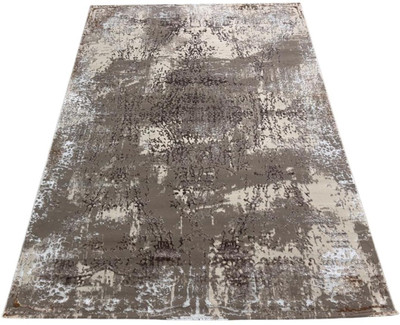 IP FASHION 155 cm  X 210 cm Silk Carpet(Rectangle, Gold, White, Grey)