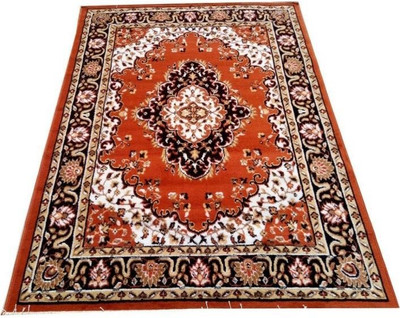 IP FASHION 15 cm  X 150 cm Polyester Carpet(Rectangle, Orange, Gold, Black, White)
