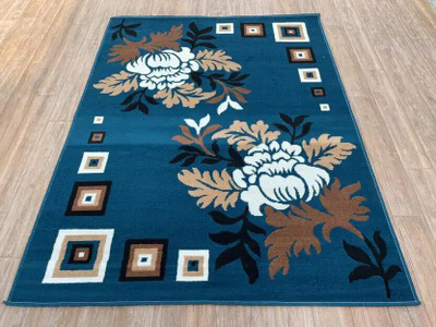 ato Light Blue Acrylic Carpet(120 cm,  X 150 cm, Rectangle)
