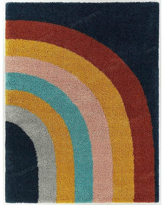 RM Handloom Multicolor Polyester Carpet(2 ft,  X 5 ft, Rectangle)