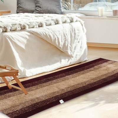 HOMESTIC Maroon Polyester Runner(2 ft,  X 5 ft, Rectangle)