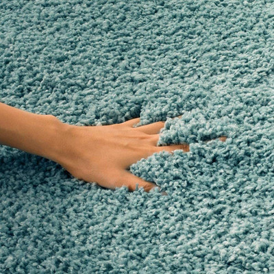 Acarpet Light Blue Polyester Runner(2 ft,  X 8 ft, Rectangle)