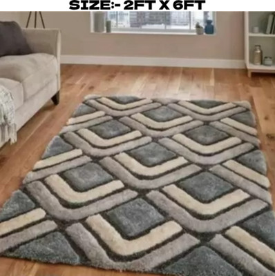 RM Handloom Multicolor Polyester Carpet(2 ft,  X 6 ft, Rectangle)