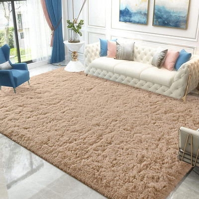 Shag Weaving Gold Polyester Carpet(120 cm,  X 180 cm, Rectangle)