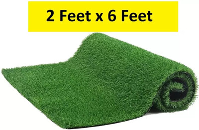 CHETANYA LOOMTEX Green Polypropylene Carpet(2 ft,  X 6 ft, Rectangle)