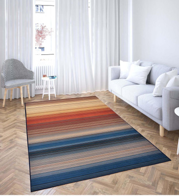 PRESTO BAZAAR Orange Polyester Carpet(122 cm,  X 183 cm, Rectangle)