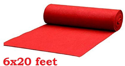 KAYNAT CARPET 180 cm  X 600 cm Nylon Carpet(Rectangle, Red)
