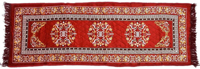 YOURUG Red Chenille Runner(2 cm,  X 7 cm, Rectangle)