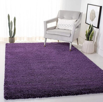 KAALENRIDE 90 cm  X 150 cm Polyester Carpet(Rectangle, Purple)