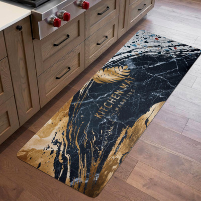 KUBER INDUSTRIES Black Rubber Runner(48 cm,  X 120 cm, Rectangle)