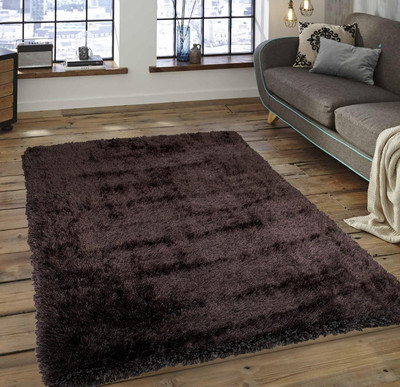 HR CARPET Brown Polyester Area Rug(3 ft.,  X 5 ft., Rectangle)