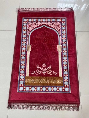 Barkati Red Velvet Carpet(32 cm,  X 48 cm, Rectangle)