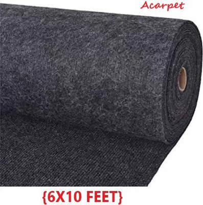 AyanCarpets Black, Grey Synthetic Carpet(6 ft,  X 10 ft, Rectangle)
