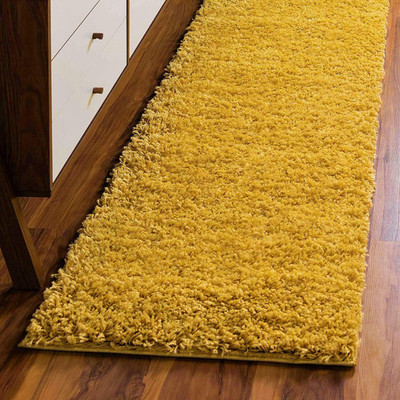 AyanCarpets Yellow Polyester Area Rug(2 ft,  X 4 ft, Rectangle)