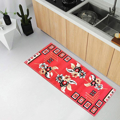 AyanCarpets Red Acrylic Carpet(1 ft,  X 5 ft, Rectangle)