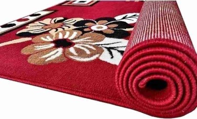 SKCarpet Red Acrylic Carpet(152.4 cm,  X 213.36 cm, Rectangle)