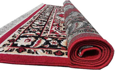 Samjeeda Handloom carpets Red Acrylic Carpet(5 cm,  X 7 cm, Rectangle)