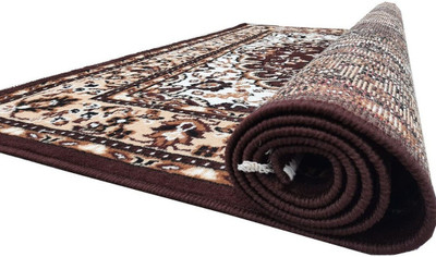 Samjeeda Handloom carpets Multicolor Acrylic Carpet(5 cm,  X 7 cm, Rectangle)