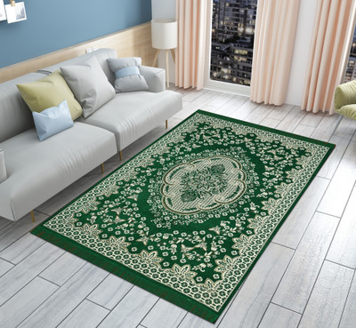 NCS Green Velvet Carpet(5 cm,  X 7 cm, Rectangle)