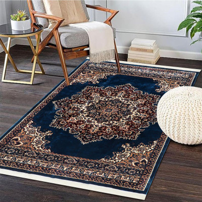 MODEFE Blue, Brown Nylon Carpet(152 cm,  X 213 cm, Rectangle)