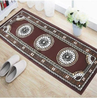 AyanCarpets Brown Acrylic, Silk Carpet(2 cm,  X 150 cm, Rectangle)